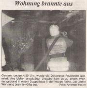 Brand Wohnung - Einsatzbericht 46 - 1995 - 09.05.1995 04:15, Bad Doberan, Neue Reihe, 135 min