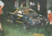 TH Verkehrsunfall - Einsatzbericht 64 - 1995 - 25.06.1995 21:05, Bad Doberan, Rennbahn, 40 min