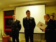 Tobias Rbke und Patrick Krumrey erhalten das Brandschutzehrenzeichen fr 10 jhrige treue Pflichterfllung - Jahreshauptversammlung durchgefhrt