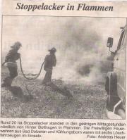 Brand Feld - Einsatzbericht 110 - 1996 - 06.09.1996 12:15, Hinter Bollhagen, Radweg, 135 min