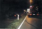 TH Verkehrsunfall - Einsatzbericht 56 - 2005 - 11.07.2005 23:50, B 105, Abzweig Parkentin, 80 min