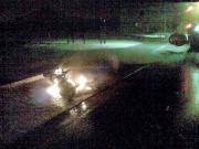 Der Motorroller brannte beim eintreffen in voller Ausdehnung - Brand Krad - Einsatzbericht 74 - 2012 - 03.12.2012 23:45, Bad Doberan, Mwenstrae, 40 min