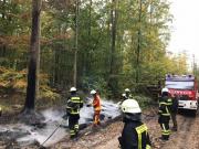 Brand Holzstapel - Einsatzbericht 116 - 2017 - 28.10.2017 11:45, Bad Doberan, Walkmller Holz, 85 min