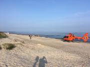 Rettungshubschrauber Christoph 34 ist am Strand gelandet - TH Wasserrettung - Einsatzbericht 196 - 2019 - 30.08.2019 08:05, Brgerende, Strand, 30 min