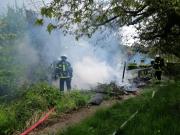 Brand Gartenlaube - Einsatzbericht 43 - 2021 - 17.05.2021 16:25, Bad Doberan, Ehm-Welk-Straße, 95 min