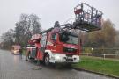 Drehleiter DLA(K) 23/12 Rosenbauer XS 3.0 MAN Stellproben im Stadtgebiet