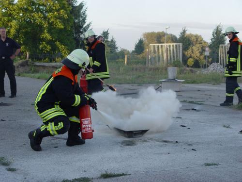 richtige Durchführung - Ausbildung Feuerlöscher durchgeführt